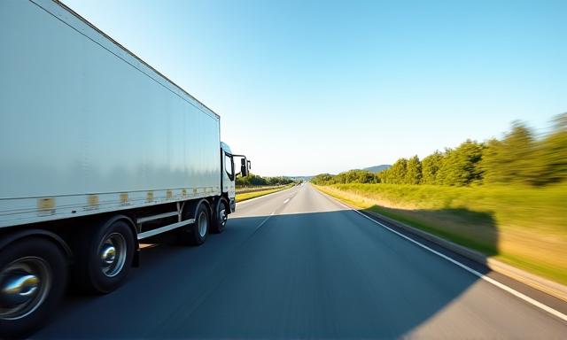 Logistics fleet in motion